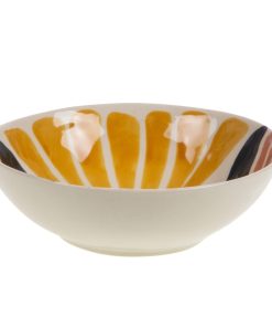 ASSIETTE CALOTTE MARGOT DECOR FLEUR EN GRES 18 x 6 x 18 cm